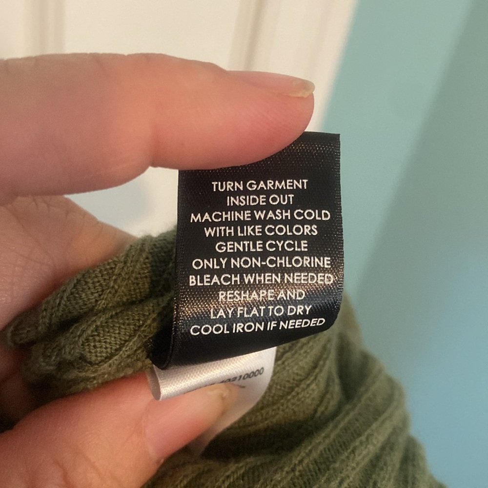 Torrid Tie-Front Ribbed Olive Cardigan - Picture 8 of 8